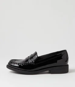 Messina Black Patent Leather Loafers