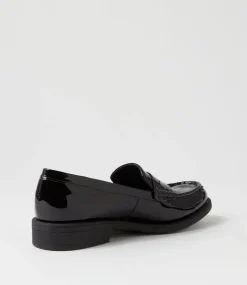 Messina Black Patent Leather Loafers