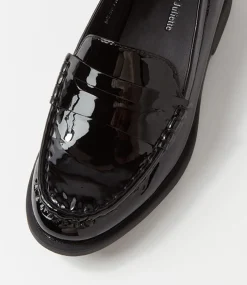 Messina Black Patent Leather Loafers