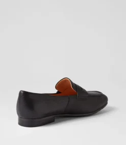 Milica Black Leather Loafers