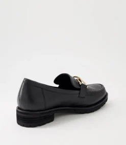 Misima W Black Leather Loafers