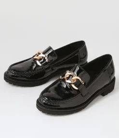 Misima W Black Patent Leather Loafers