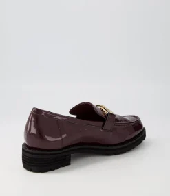 Misima W Burgundy Patent Leather Loafers
