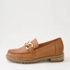 Misima W Tan Leather Loafers