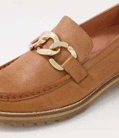 Misima W Tan Leather Loafers