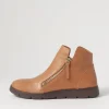 Mohme W Tan Leather Ankle Boots