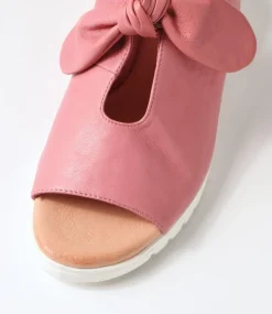 Moneka Pretty Pink White Leather Sandals