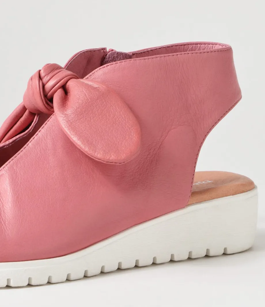 Moneka Pretty Pink White Leather Sandals