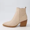 Morene Cafe Croc Leather Chelsea Boots