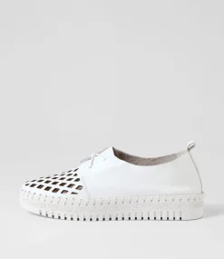 Mosi White Leather Sneakers