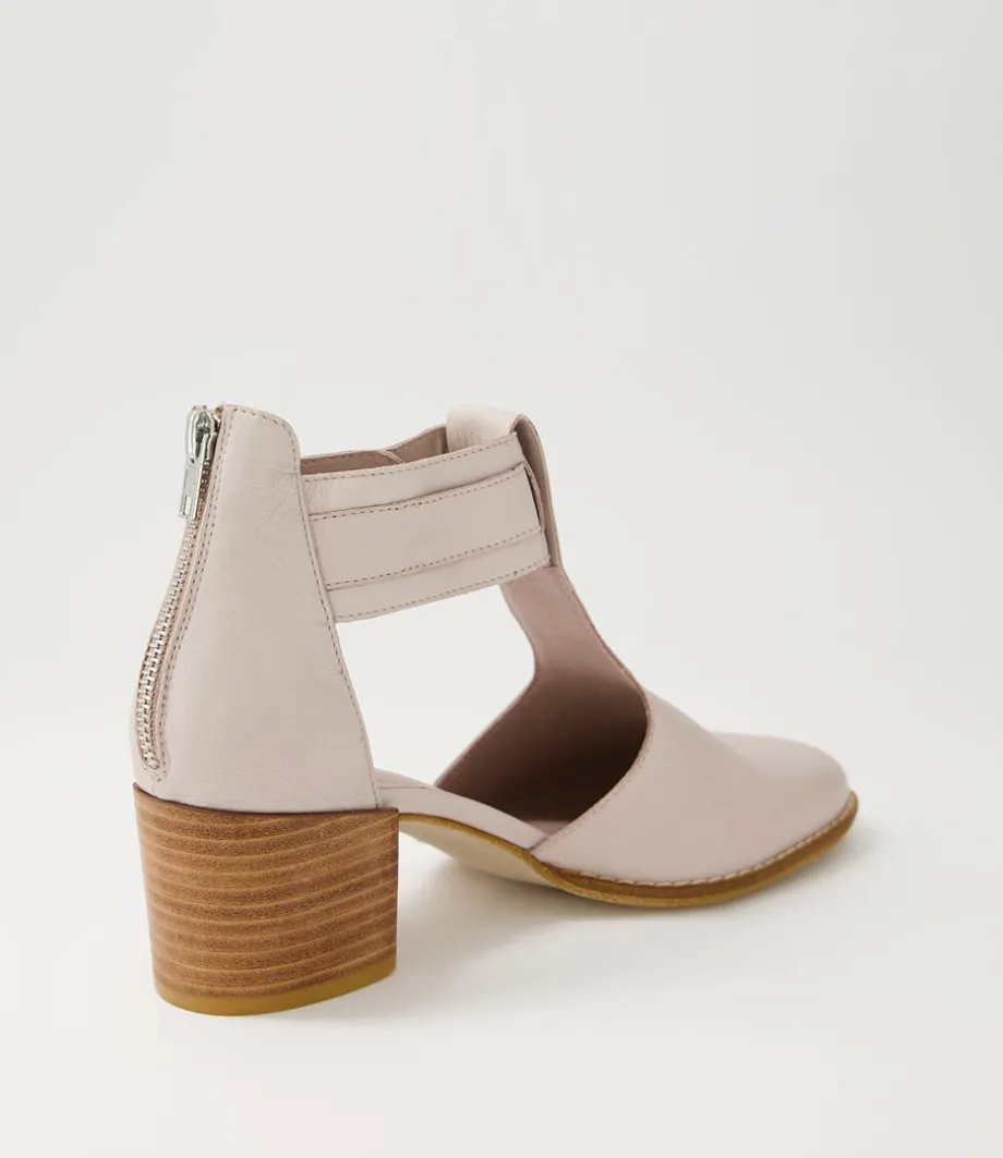 Murvin Pale Pink Leather Heels