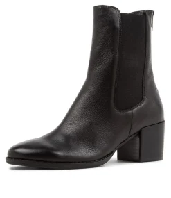 Mycah Black Leather Chelsea Boots Bh