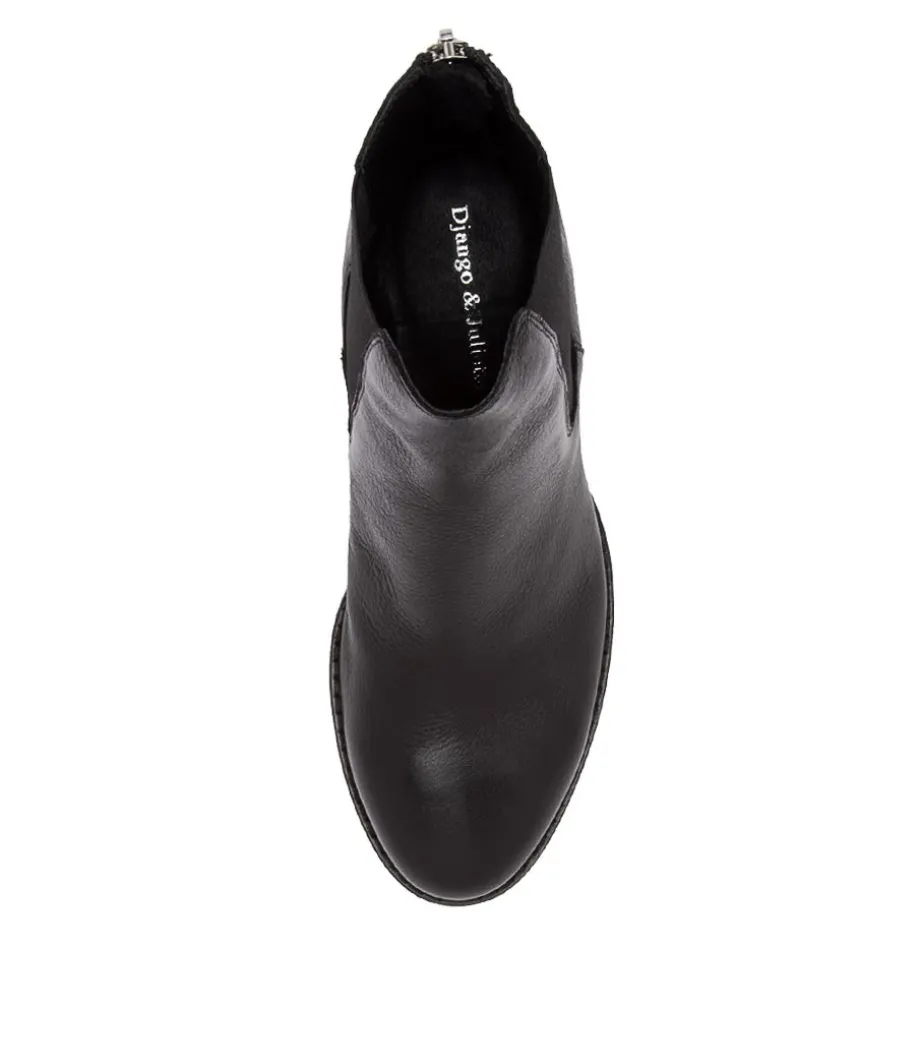 Mycah Black Leather Chelsea Boots Bh
