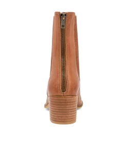 Mycah Cognac Leather Ankle Boots