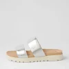 Nairo Xw Silver Scratch Leather Slides