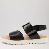 Nakta Xw Black Leather Patent Sandals Ws