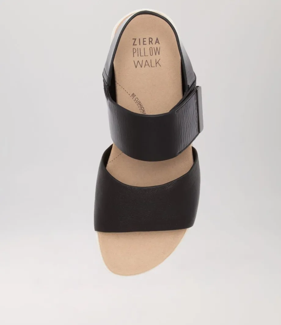 Nakta Xw Black Leather Patent Sandals Ws
