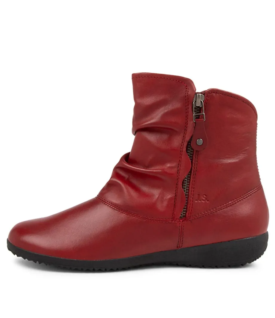 Naly 24 Carmin Leather Ankle Boots