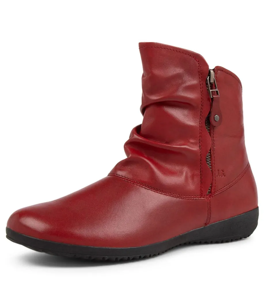 Naly 24 Carmin Leather Ankle Boots