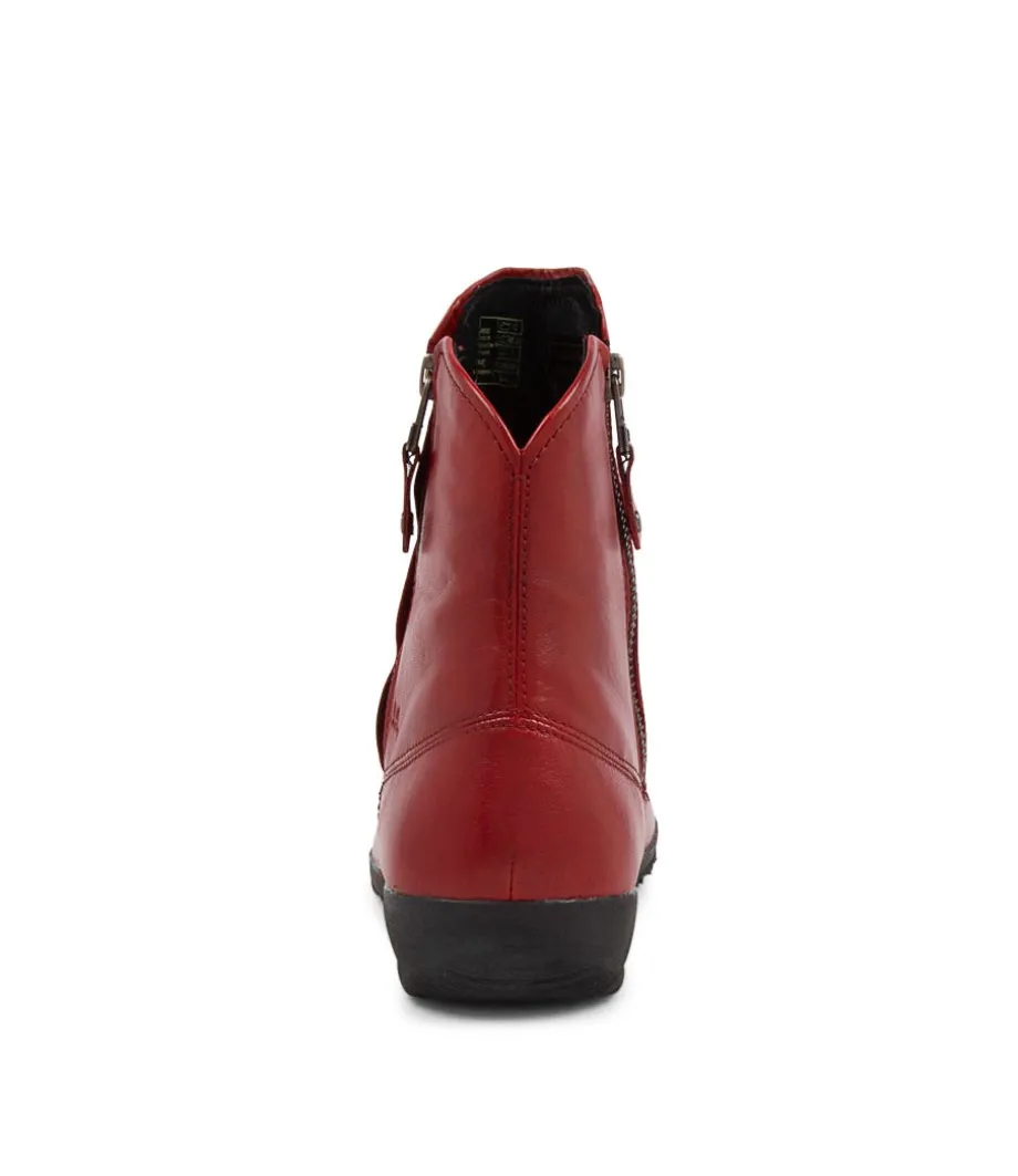 Naly 24 Carmin Leather Ankle Boots