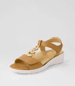 Navvon Xw Dark Tan Leather Sandals