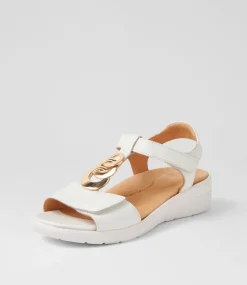 Navvon Xw White Leather Sandals