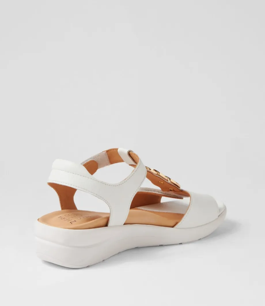 Navvon Xw White Leather Sandals