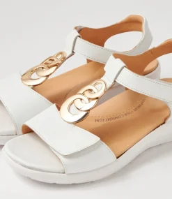 Navvon Xw White Leather Sandals