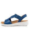 Nazly Xw Cobalt Leather Sandals