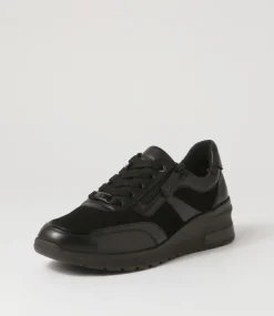 Neapel 14 Schwarz Leather Suede Sneakers