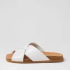 Nedal White Patent Leather Slides