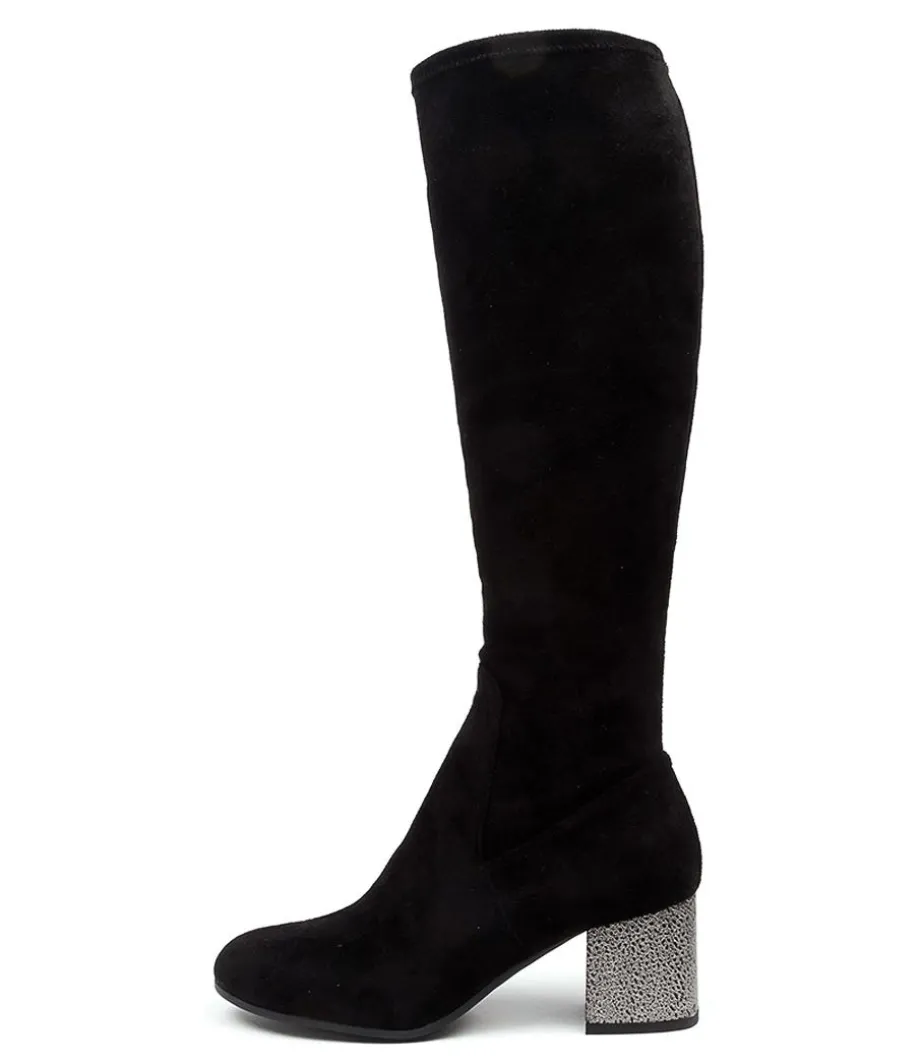 Nething Dj Black Pewter He Stretch Microsuede