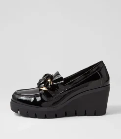 Newcomb Black Patent Leather Heels