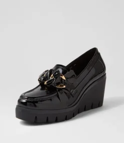 Newcomb Black Patent Leather Heels