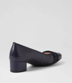 Nizza 13 Navy Leather Heels