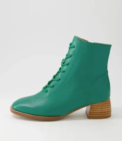 Nocal Emerald Leather Lace Up Boots