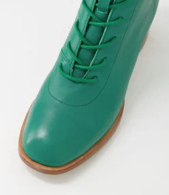 Nocal Emerald Leather Lace Up Boots