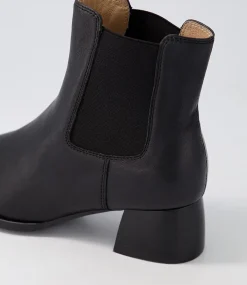 Noyce Black Leather Chelsea Boots