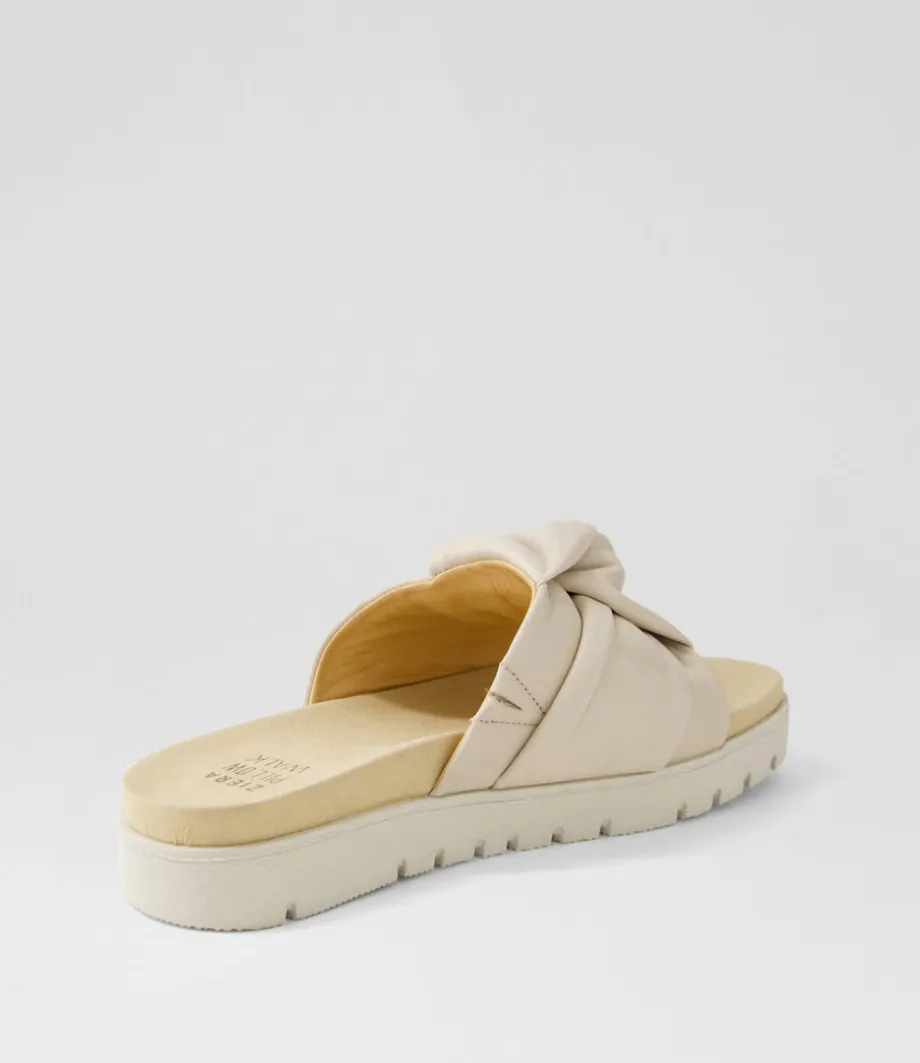 Nulla Xw Almond Leather Slides