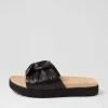 Nulla Xw Black Leather Slides