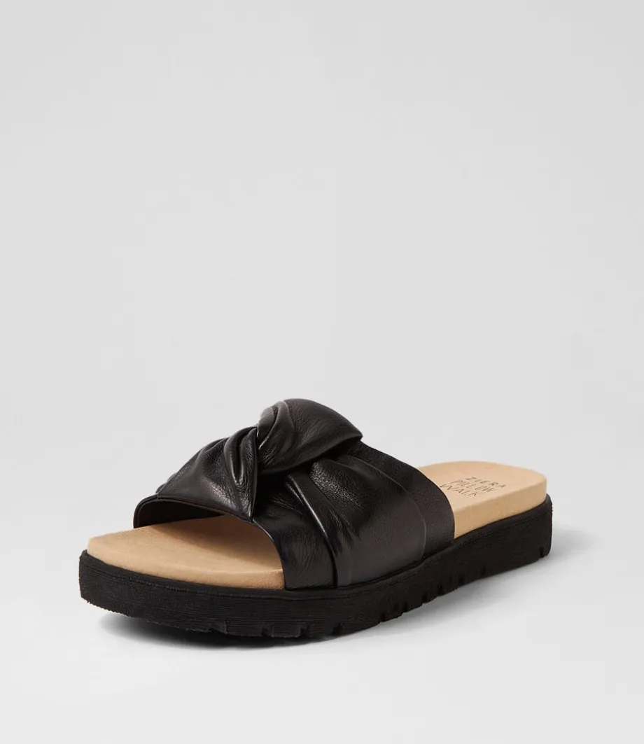 Nulla Xw Black Leather Slides