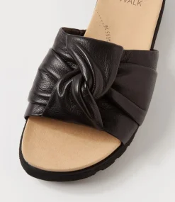 Nulla Xw Black Leather Slides