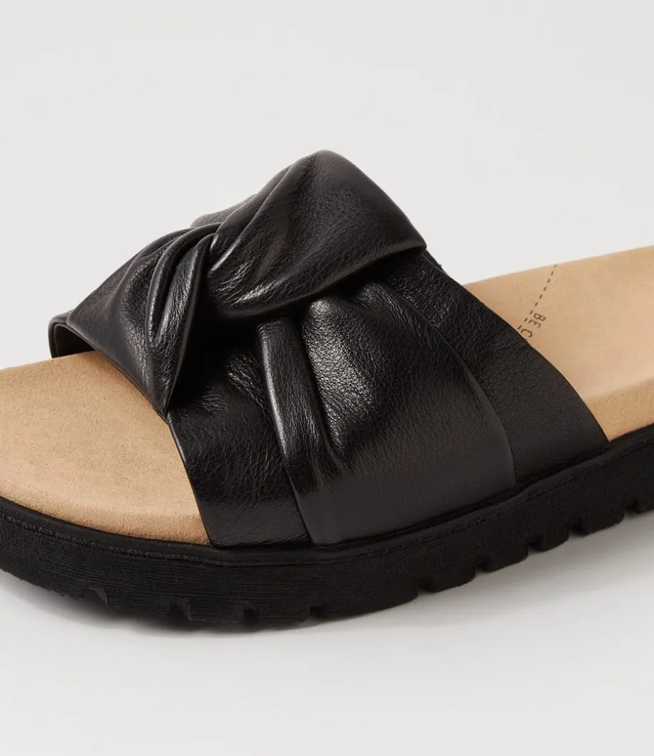 Nulla Xw Black Leather Slides