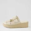 Oaxel Almond Leather Slides