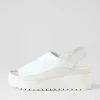 Ober White Leather Patent Sandals