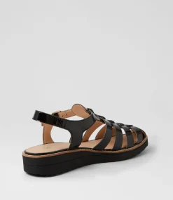 Oblight Black Patent Leather Flat Shoes