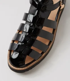 Oblight Black Patent Leather Flat Shoes