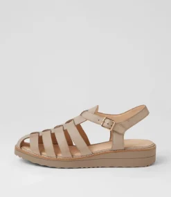 Oblight Smoke Leather Flat Shoes