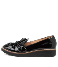 Oclem Black Patent Leather Shoes Black Sole