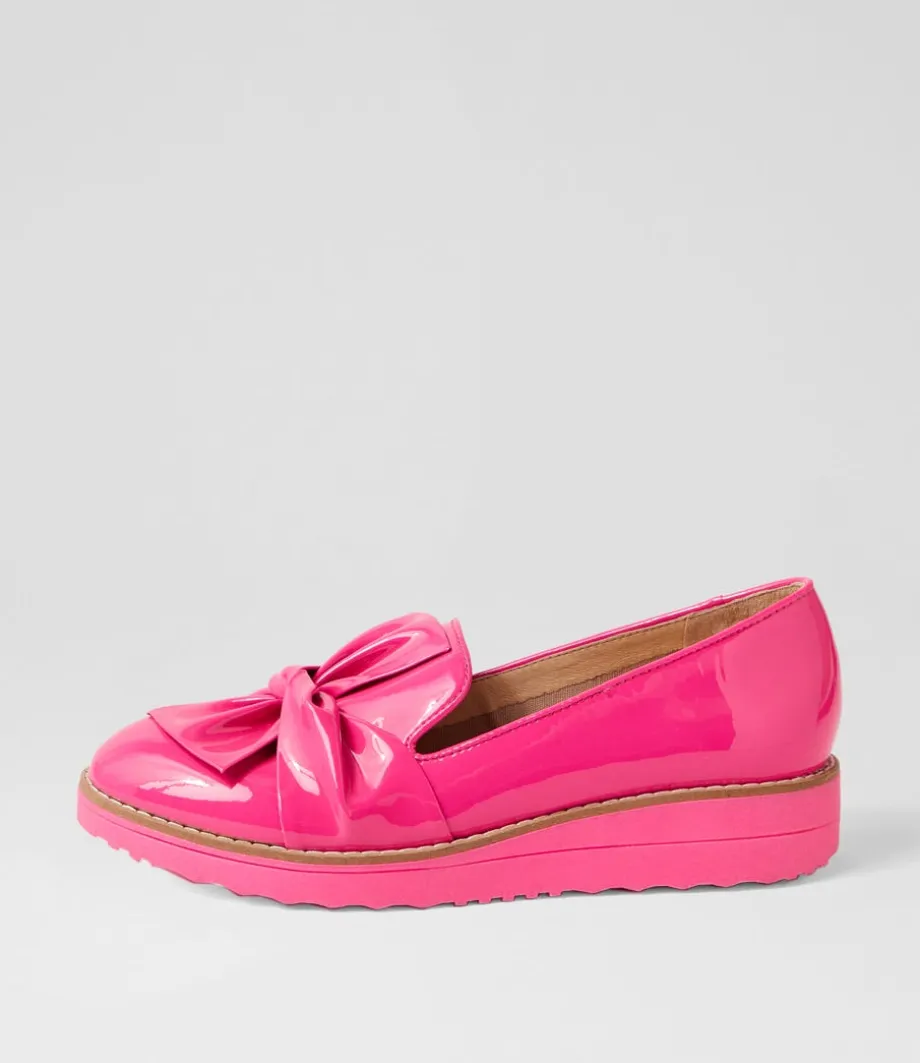 Oclem Hot Pink Patent Leather Loafers
